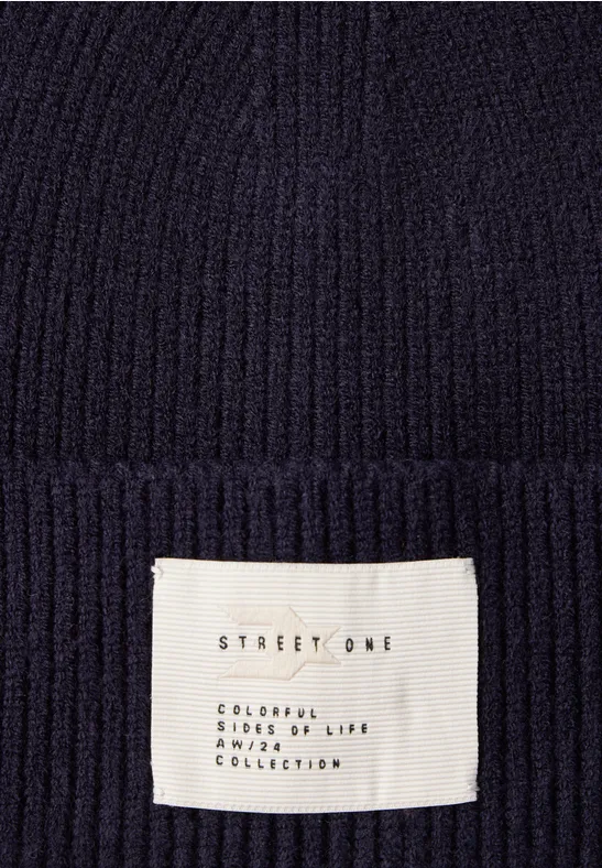 Bonnet avec badge deep tint blue