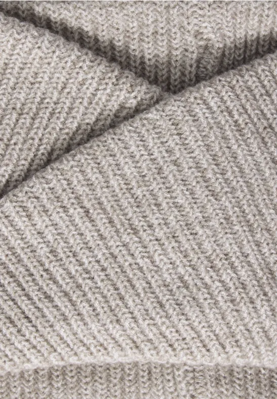 Écharpe tricotée light mocha beige