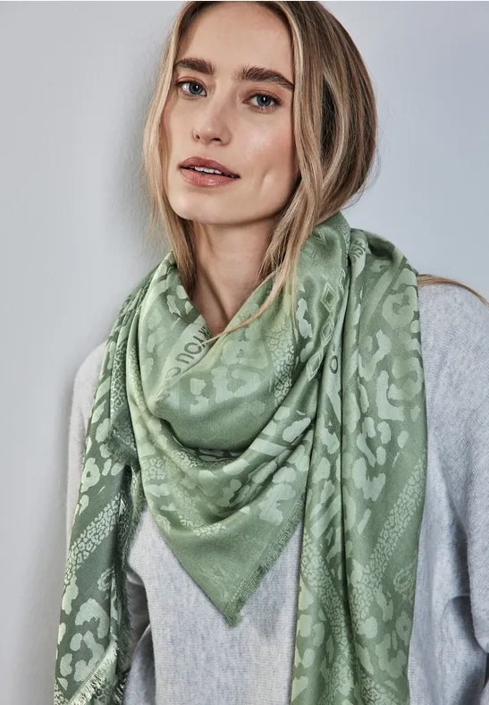 Écharpe jacquard mint green