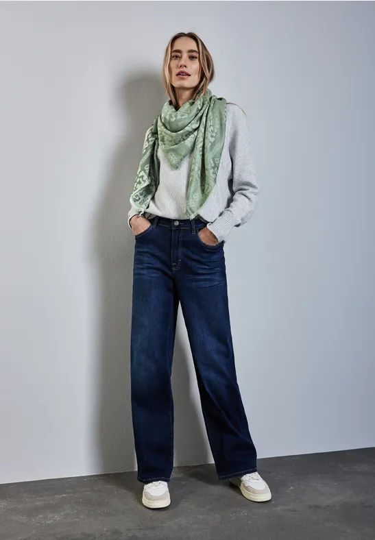 Écharpe jacquard mint green