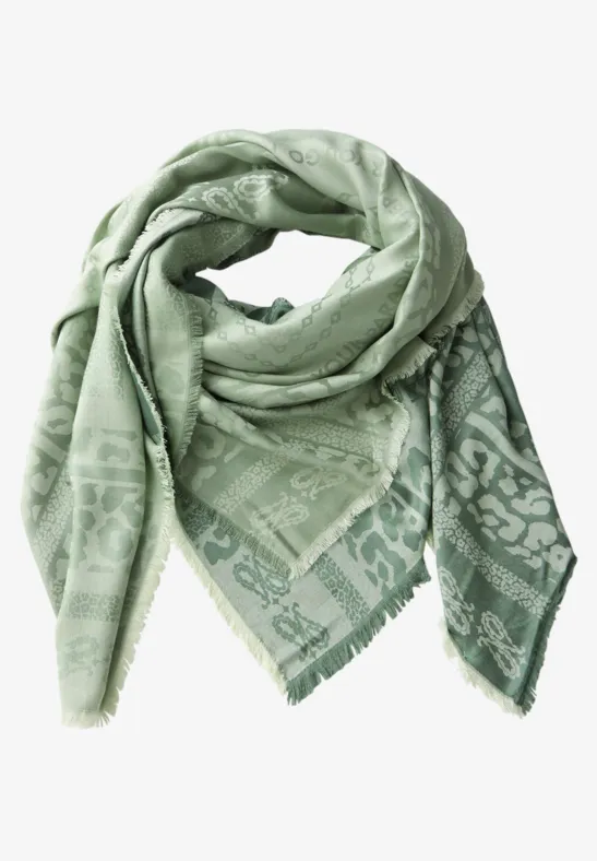 Écharpe jacquard mint green