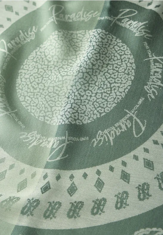 Écharpe jacquard mint green