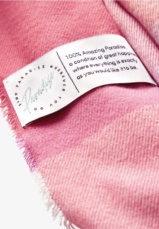 Gezellige Madras sjaal coral Pink