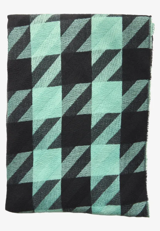 Houndstooth sjaal sunlit green