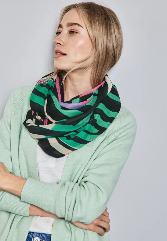 Sjaal met lusjespatroon multicolor