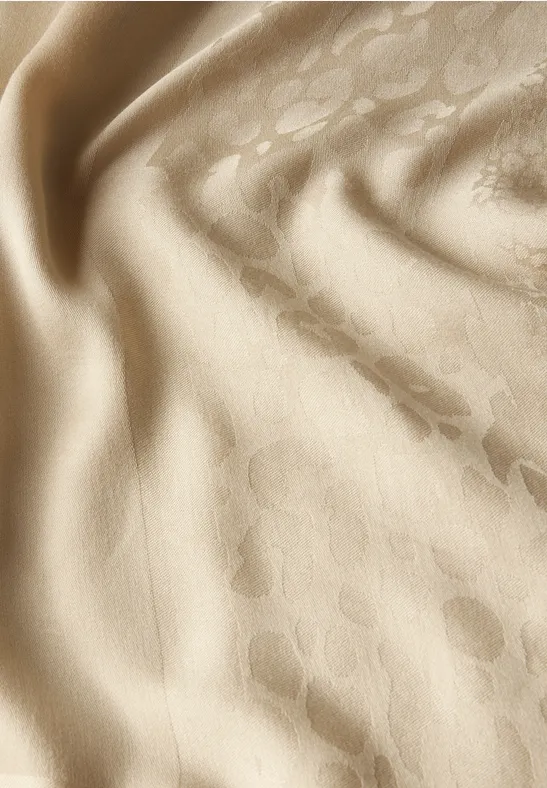 Jacquard sjaal coastal beige