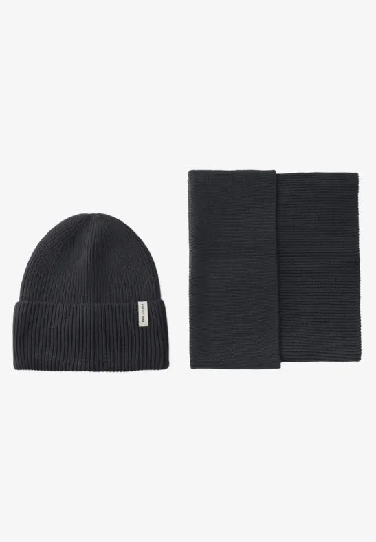 Ribgebreide lusjaal Obsidian Blue