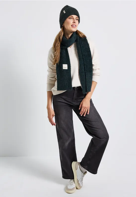 Beanie van verengaren juniper green mel.