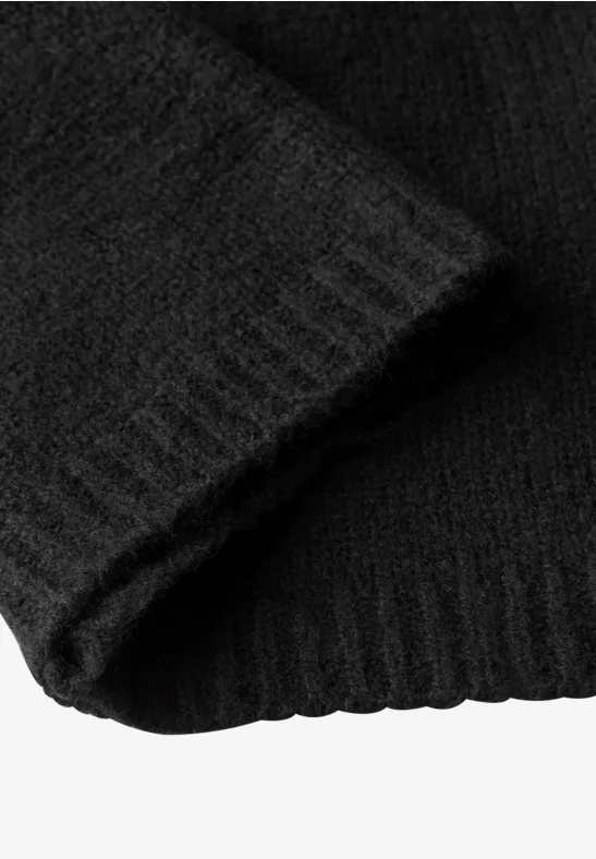Feinstrick Beanie Black