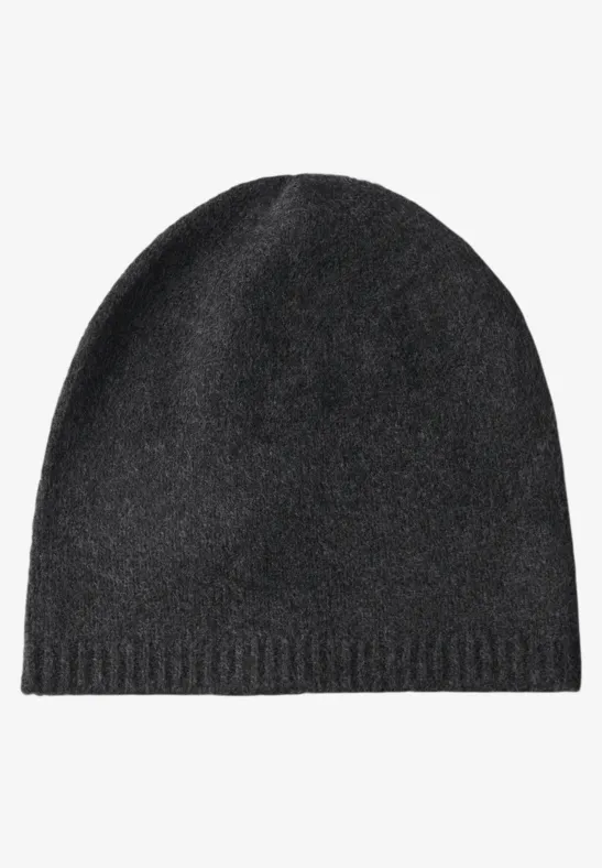 Feinstrick Beanie anthracite melange