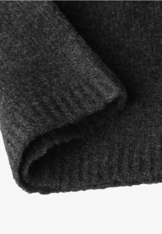 Feinstrick Beanie anthracite melange