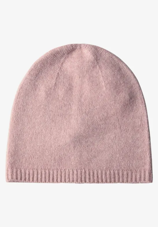 Feinstrick Beanie rosewood pink melange
