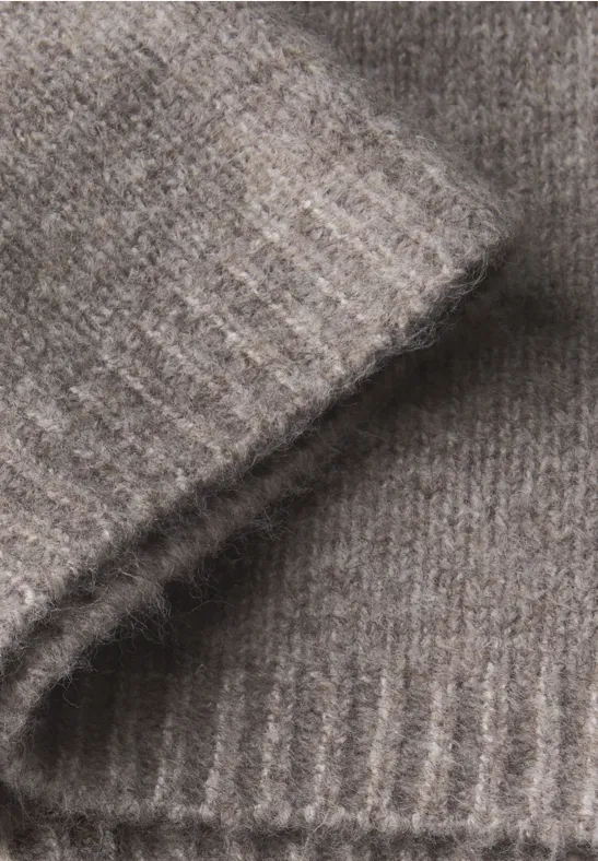 Feinstrick Beanie Sandy Mocca Mel.