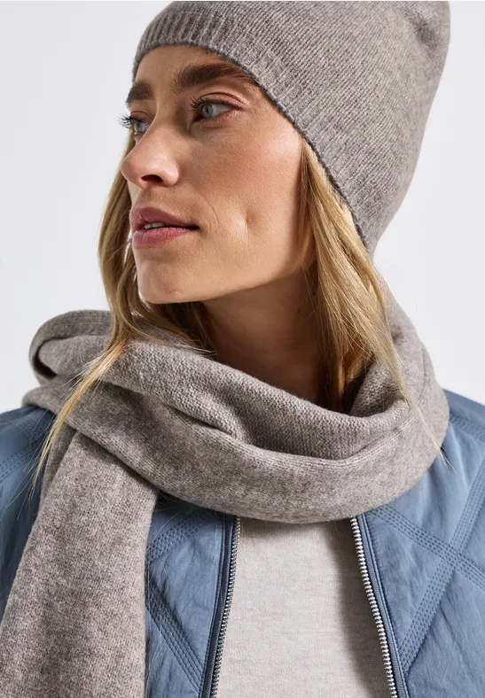 Feinstrick Beanie Sandy Mocca Mel.