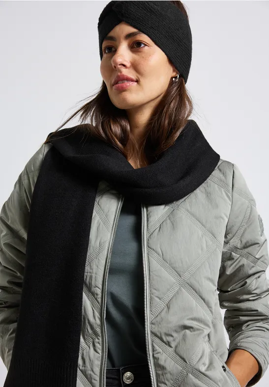 Feinstrick Stirnband Black