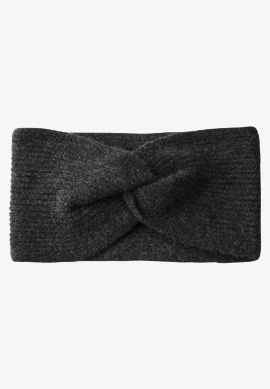 Fijn gebreide hoofdband anthracite melange