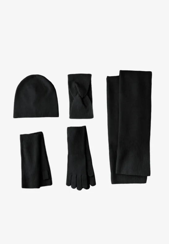 Feinstrick Stirnband anthracite melange