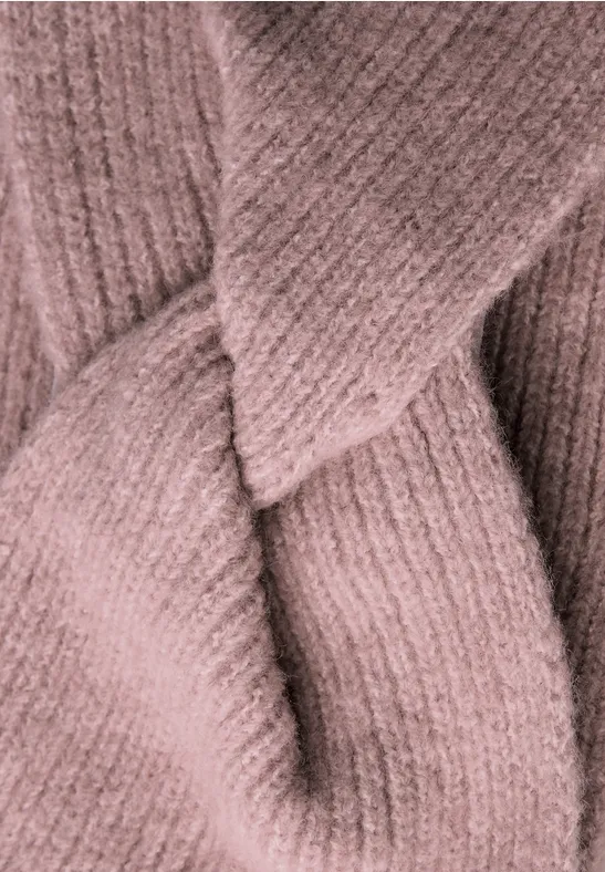 Bandeau en tricot fin rosewood pink melange