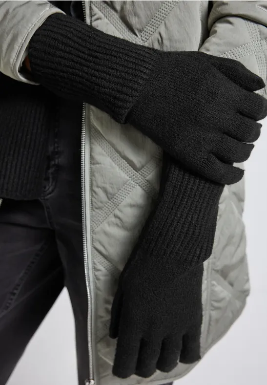 Feinstrickhandschuhe Black