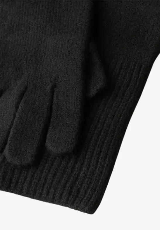 Feinstrickhandschuhe Black