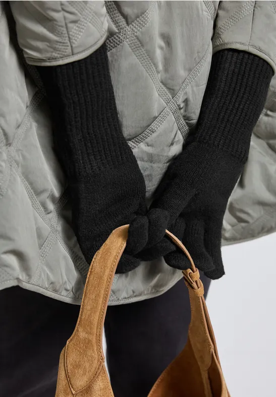 Feinstrickhandschuhe Black
