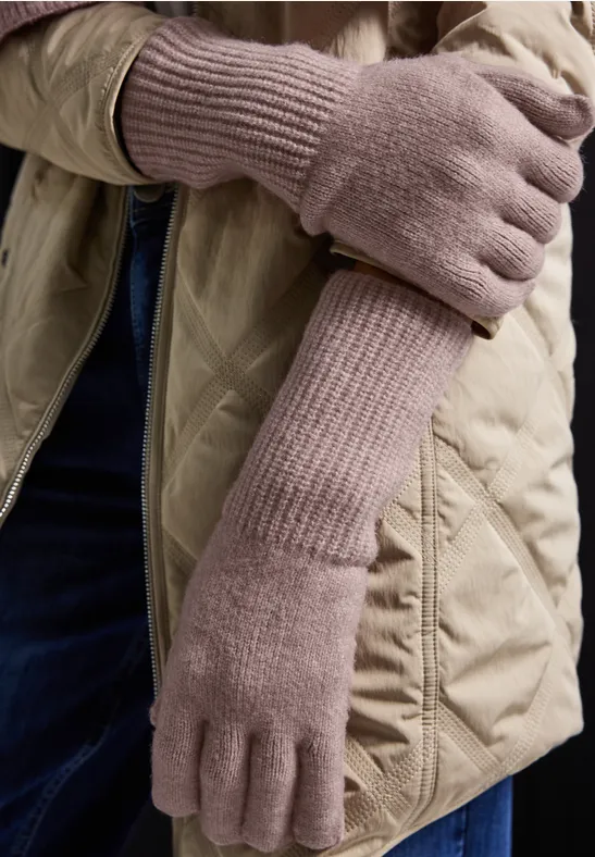 Feinstrickhandschuhe rosewood pink melange