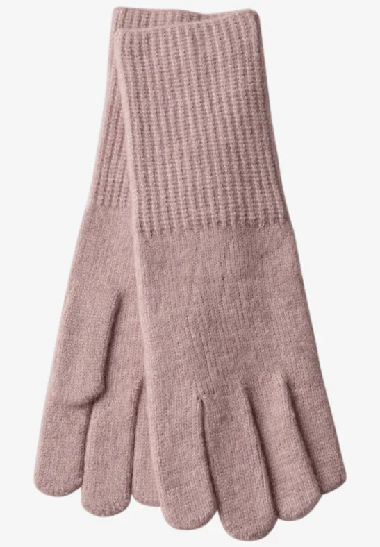 Feinstrickhandschuhe rosewood pink melange