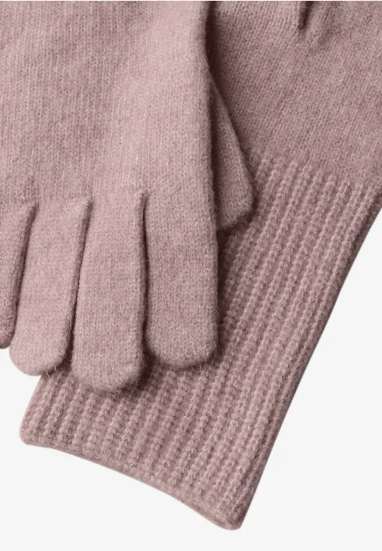 Feinstrickhandschuhe rosewood pink melange