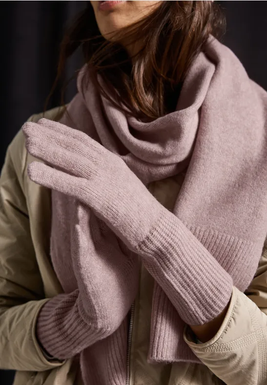 Feinstrickhandschuhe rosewood pink melange
