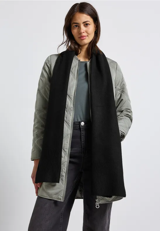 Langer Schal Black