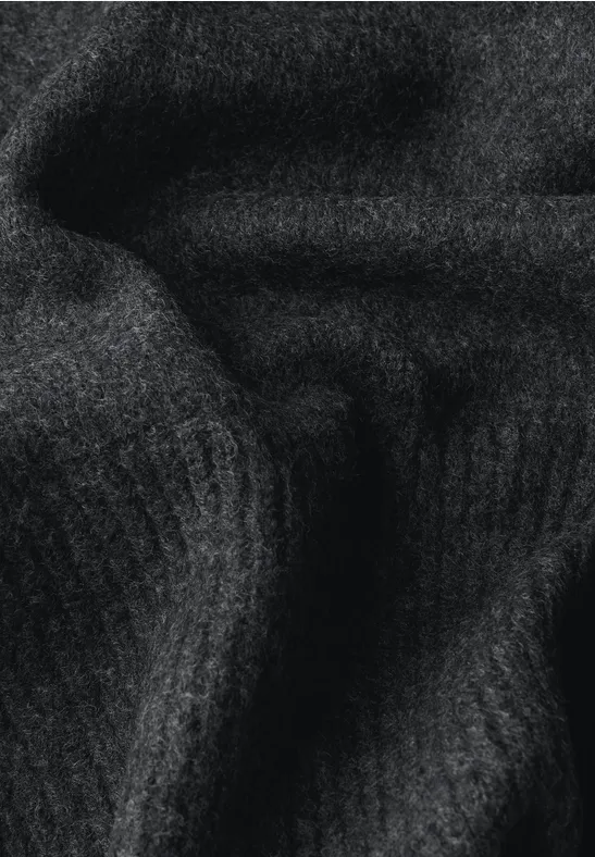Lange sjaal anthracite melange