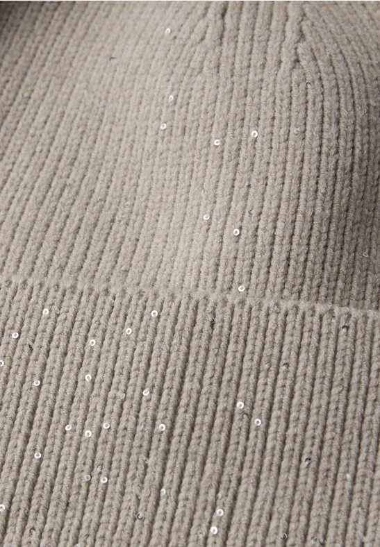 Bonnet avec paillettes Soft Sand Mel.
