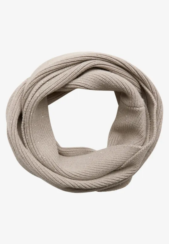 Foulard loop avec paillettes Soft Sand Mel.