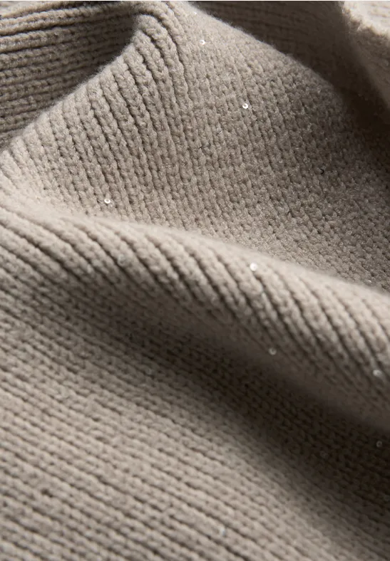 Foulard loop avec paillettes Soft Sand Mel.