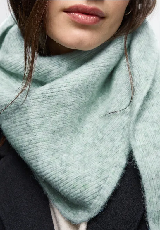 Schal mit Woll-Anteil serene green mel.