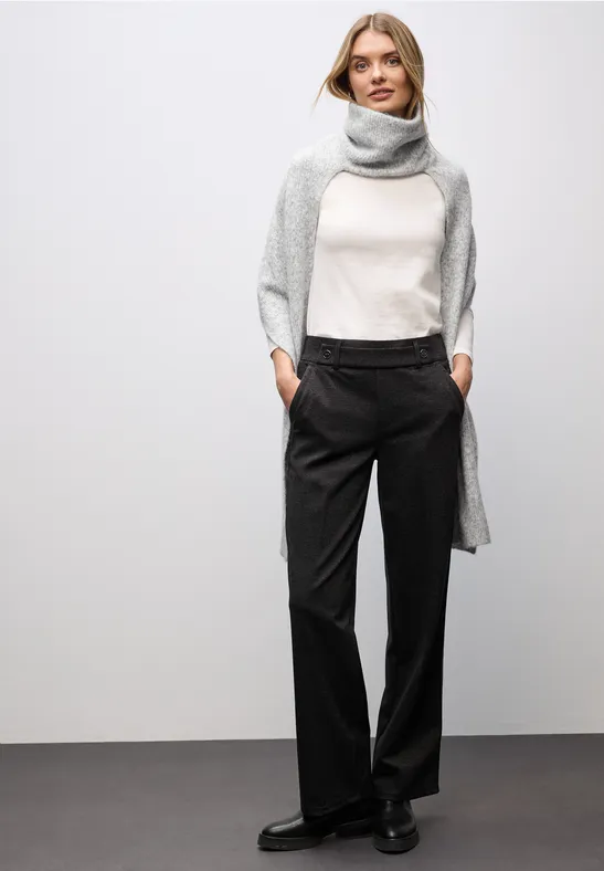 Schal mit Turtleneck smooth grey melange