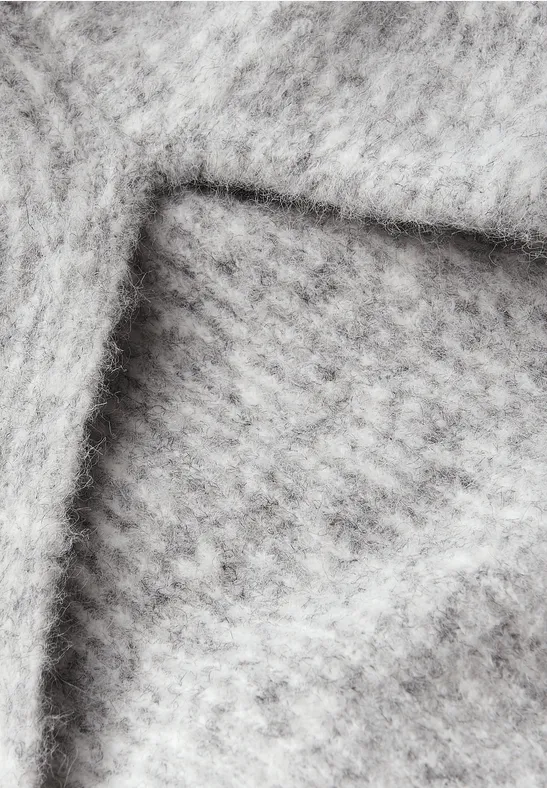 Schal mit Turtleneck smooth grey melange