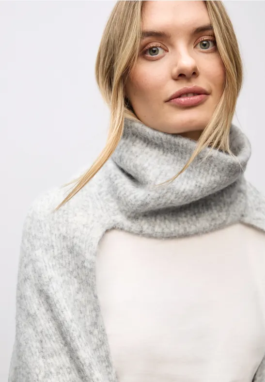 Schal mit Turtleneck smooth grey melange