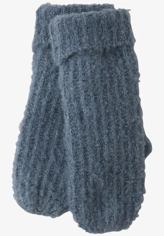 Bouclé Fäustlinge Slate Blue Mel.