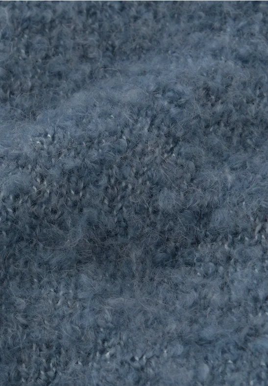Bouclé Schal Slate Blue Mel.