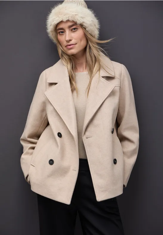 Beanie mit Fake Fur Soft Sand Mel.