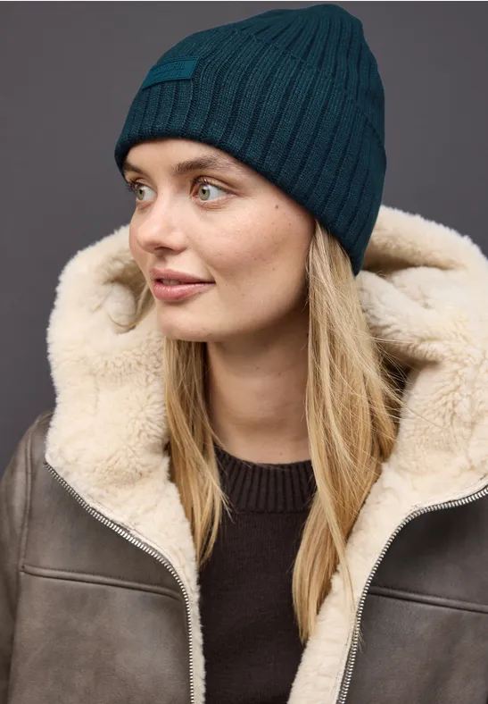 Rippstrick Beanie tide blue