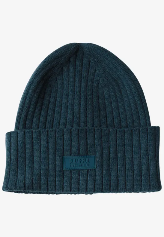 Rippstrick Beanie tide blue