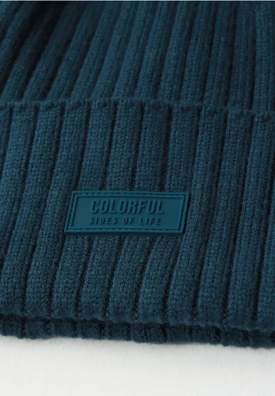 Rippstrick Beanie tide blue