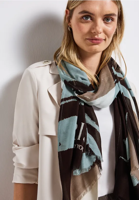 Foulard léger à motifs arona blue
