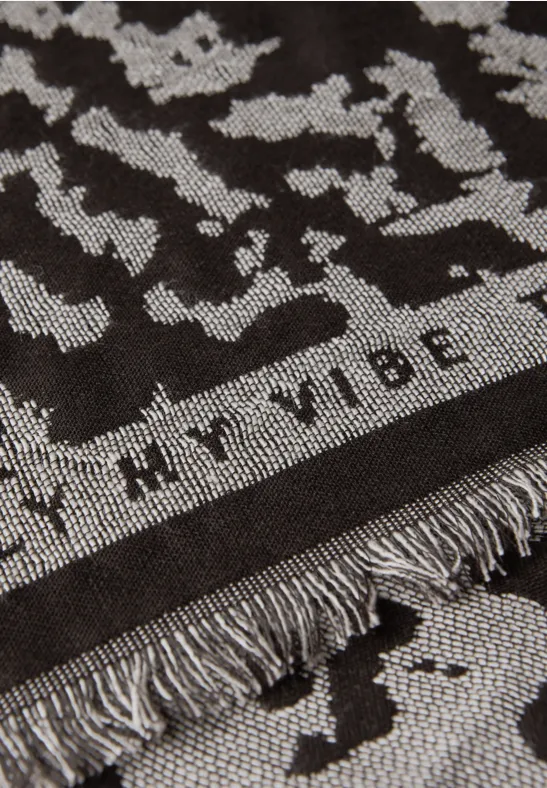 Foulard triangulaire jacquard deep roast brown