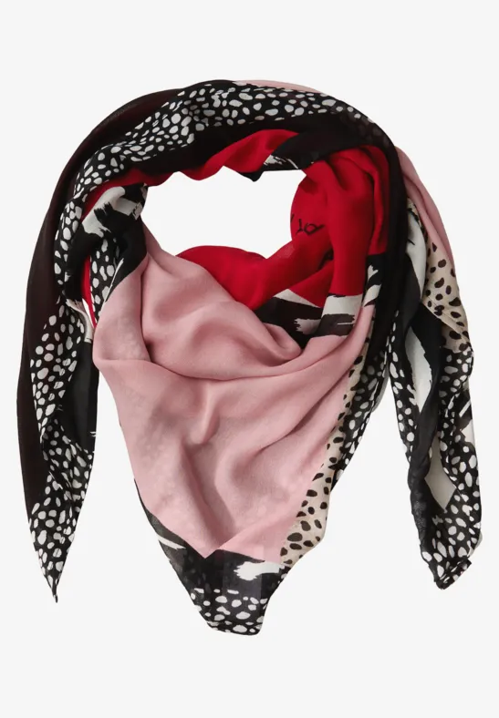 Sjaal met patroon multicolor