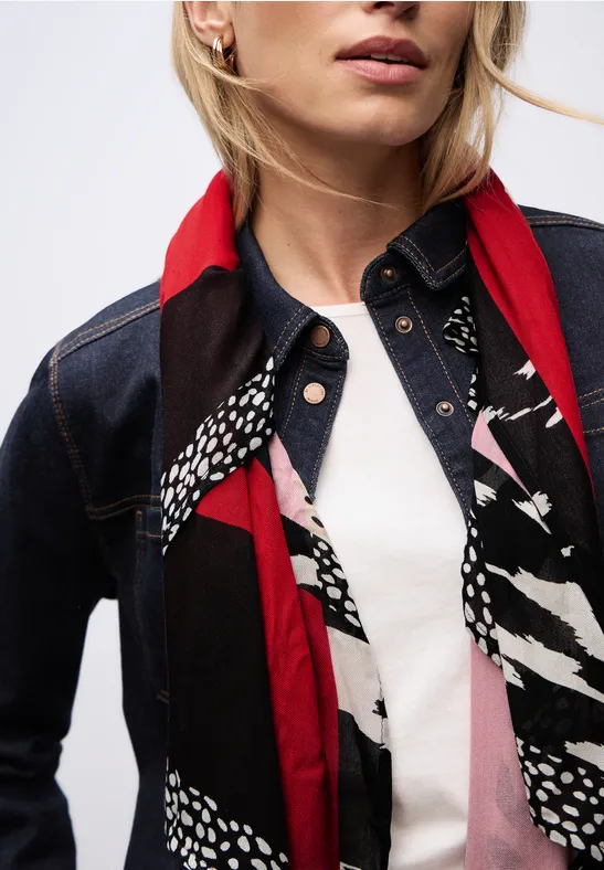 Sjaal met patroon multicolor