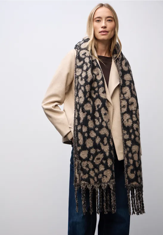 Gezellige sjaal Leo sanded beige