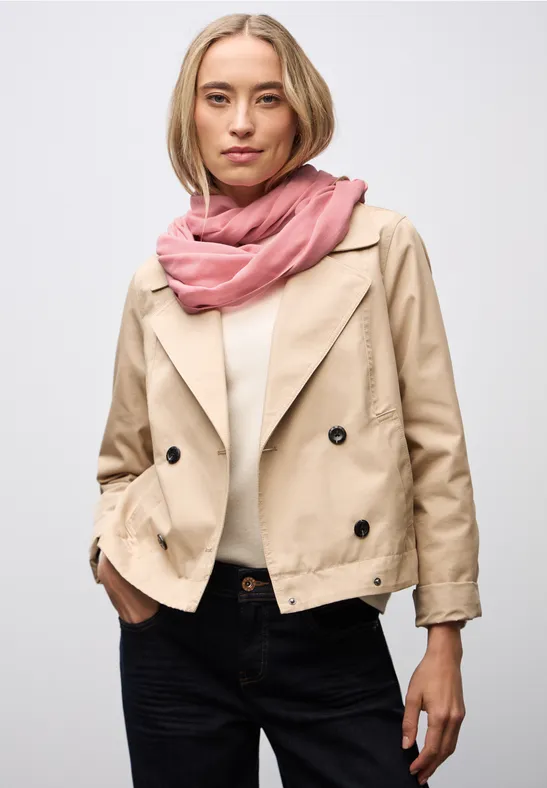 Sjaal met lus in effen kleur powder pink